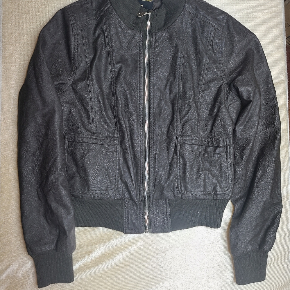 Black leather style jacket